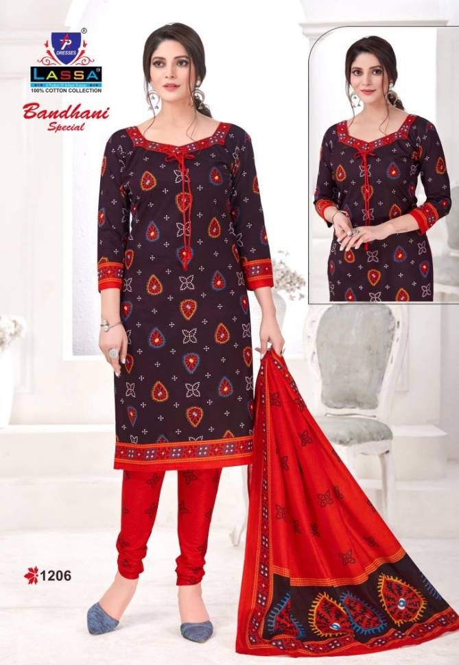Arihant Lassa Bandhani Special 12 Casual Daily Wear Cotton Dress Material Collection